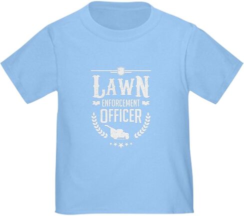 تي شيرت CafePress Mower Gardener Mowing Lawn Enforcement Off تي شيرت لطيف للأطفال الصغار، 100% قطن in Kuwait