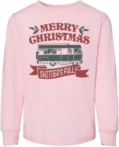 Merry Christmas Shitter's Full Toddler Kids Long Sleeve T-Shirt in Saudi Arabia