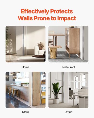 VEVOR Stainless Steel Wall Corner Protector, 1.5 x 1.5 x 48 inch, 10 Pack Metal Corner Guards, 304 Stainless Steel Edge Trim 90-Degree Angle for Home,Office,Commercial Wall Protection, with 3m Tape in Kuwait