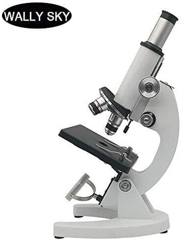 Monocular Biological Microscope 1600X HD with Bottom Lamp, Achromatic Lenses for Students, Lab Use, Primary & Middle School in Saudi Arabia
