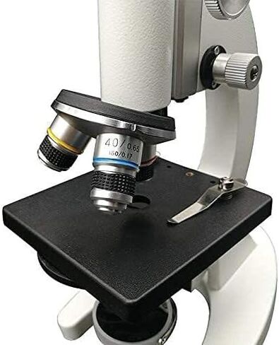 Monocular Biological Microscope 1600X HD with Bottom Lamp, Achromatic Lenses for Students, Lab Use, Primary & Middle School in Saudi Arabia
