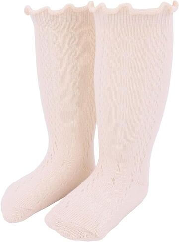 Baby Girl Kids Ruffle Socks Infant Toddler Frilly Seamless Socks Little Princess Dress Uniform Stockings in Saudi Arabia