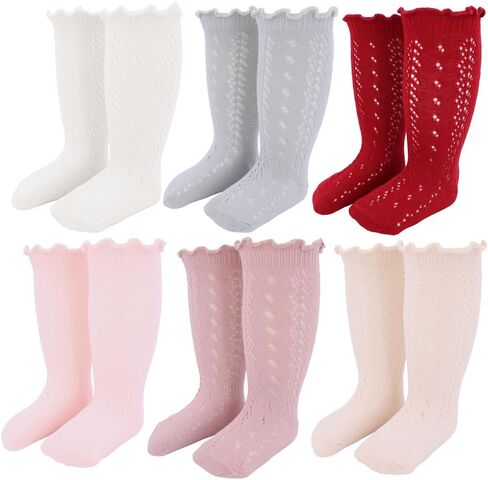 Baby Girl Kids Ruffle Socks Infant Toddler Frilly Seamless Socks Little Princess Dress Uniform Stockings in Saudi Arabia