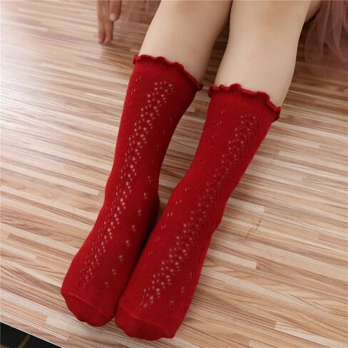 Baby Girl Kids Ruffle Socks Infant Toddler Frilly Seamless Socks Little Princess Dress Uniform Stockings in Saudi Arabia