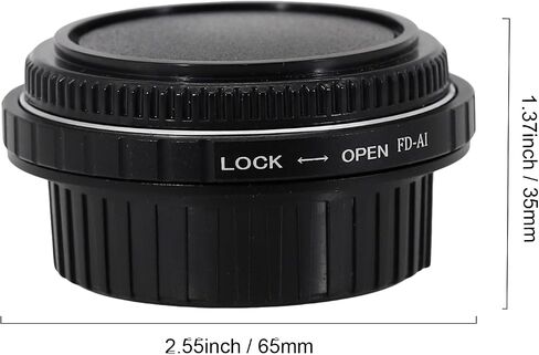 حلقة محول عدسة CASYDYEN FD-AI مع زجاج بصري + أغطية عدسة لعدسة Canon FD إلى محول تركيب الجسم Nikon AI DSLR التركيز اللانهائي FD-AI in Saudi Arabia