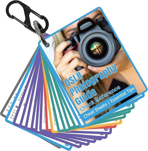 Photography Cheat Sheet for DSLR Camera Accessories,Quick Reference Cards Photographers Book for Beginners,Settings,Exposure, Modes,Composition,Lighting in Saudi Arabia