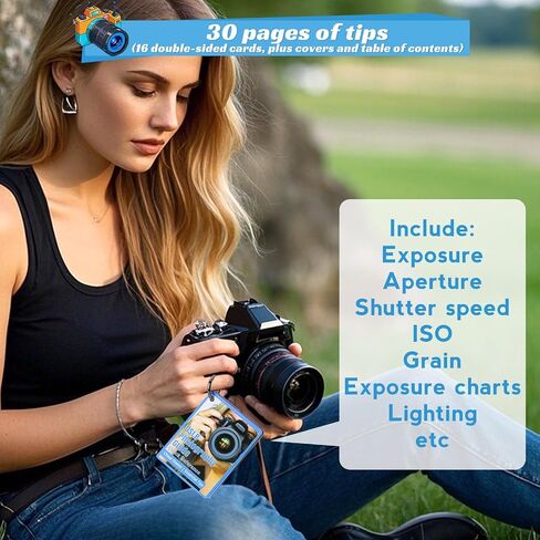 Photography Cheat Sheet for DSLR Camera Accessories,Quick Reference Cards Photographers Book for Beginners,Settings,Exposure, Modes,Composition,Lighting in Saudi Arabia