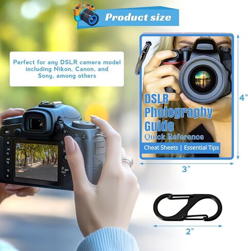 Photography Cheat Sheet for DSLR Camera Accessories,Quick Reference Cards Photographers Book for Beginners,Settings,Exposure, Modes,Composition,Lighting in Saudi Arabia