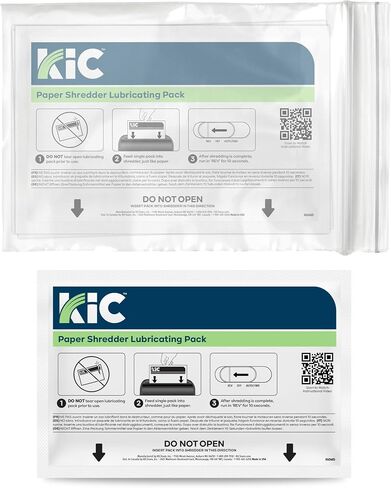 KICTeam - عبوات تشحيم تمزيق الورق، أوراق تركيبة تشحيم صناعية (12 حزمة) لآلات تمزيق الورق ذات القطع الشريطية والمتقاطعة والدقيقة - صنع في الولايات المتحدة الأمريكية in Kuwait