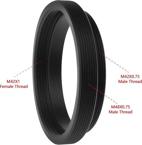 محول تلسكوب خيط M54X0.75 ذكر إلى M48X0.75 أنثى من Astromania - حزمة مع - محول تلسكوب M48X0.75 ذكر/M42X1 أنثى إلى M42X0.75 ذكر in Saudi Arabia