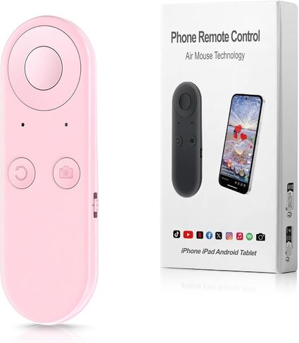 TikTok Scrolling Ring - Bluetooth Remote for iPhone with Air Mouse Control, Phone Remote Controller, Bluetooth Page Turner, Camera & Music Remote, YouTube & Instagram, iOS&Android, Black in Kuwait