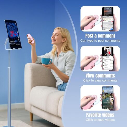 TikTok Scrolling Ring - Bluetooth Remote for iPhone with Air Mouse Control, Phone Remote Controller, Bluetooth Page Turner, Camera & Music Remote, YouTube & Instagram, iOS&Android, Black in Kuwait