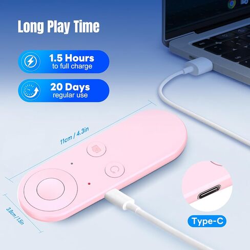 TikTok Scrolling Ring - Bluetooth Remote for iPhone with Air Mouse Control, Phone Remote Controller, Bluetooth Page Turner, Camera & Music Remote, YouTube & Instagram, iOS&Android, Black in Kuwait