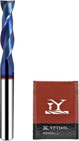 Max Cutting 80 Sheets 1/4 Compression Router Bit - K30 Premium Carbide CNC Spiral Bit, 1" Cut Length, 1/4" Shank for Plywood, Laminate, MDF, Melamine & Veneered Wood By YFTOOL in Saudi Arabia