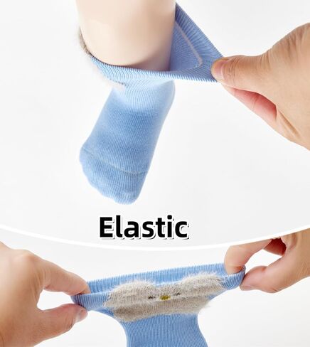 Baby Non Slip Grip Crew Socks Cute with Non Skid Soles for Infants Toddlers Boys Cotton Socks Girls 8 Pairs in Saudi Arabia