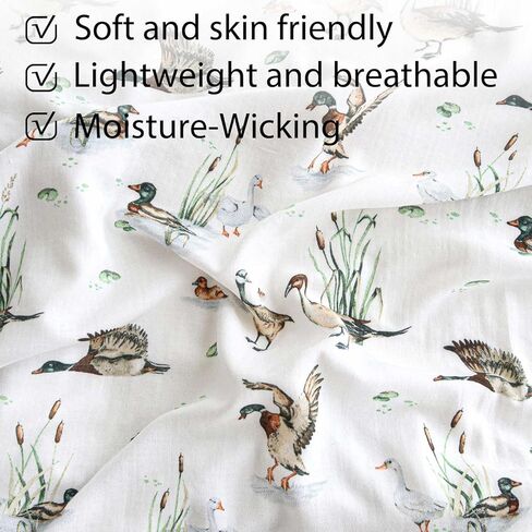 LifeTree Pack and Play Sheets Fitted for Baby, 38" x 26" x 2" Muslin Playard Mattress Pad Cover,70% Viscose from Bamboo and 30% Cotton, Bear Pattern in Kuwait