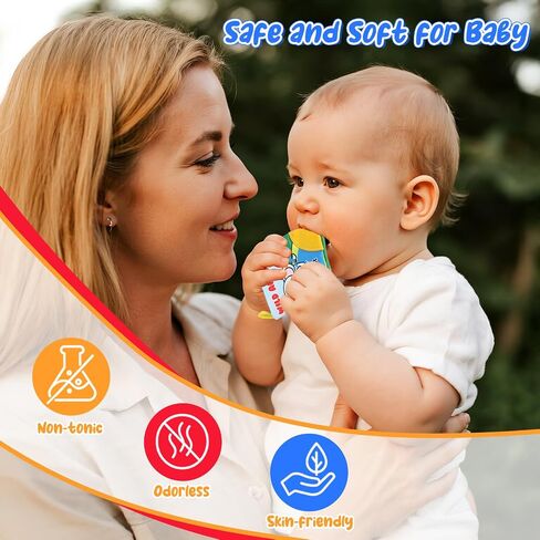 Baby Toys 6-12 Months, Barn Farm Stuffed Animals Sensory Newborn Toys for Babies Toddlers 1-3 Year Old with Rattle Crinkle Paper/Mirror/Cloth Books, Montessori Infant Toys for Boy Girl Birthday Gifts in Saudi Arabia