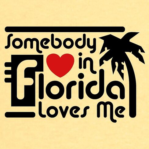 تي شيرت CafePress Somebody in Florida Loves Me للأطفال الصغار، تي شيرت لطيف برسومات للأطفال الصغار، 100% قطن in Kuwait