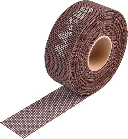 180 Grit Emery Cloth Roll for Copper Pipe Sanding 1-1/2 Inch | 11 Yard, Dust-Free Open Mesh Sandpaper, Double-Sided, Aluminum Oxide, Wet and Dry Use, Wood Wall Putty Plumbing Metal in Saudi Arabia