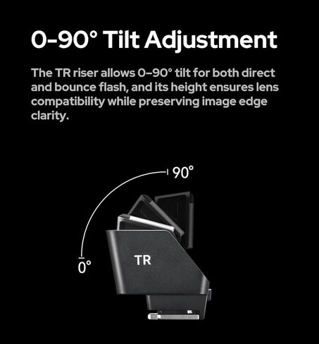 Godox TR-C TTL Hot Shoe Riser لكاميرات Canon، تعديل زاوية 0-90 درجة، زيادة الارتفاع 30 مم، تقليل ظل العدسة متوافق مع Godox iT30 Pro C، iT20 C، iT22C، iM30، iM20، iM22 Mini Flash in Kuwait