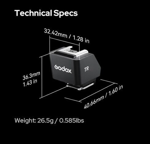 Godox TR-C TTL Hot Shoe Riser لكاميرات Canon، تعديل زاوية 0-90 درجة، زيادة الارتفاع 30 مم، تقليل ظل العدسة متوافق مع Godox iT30 Pro C، iT20 C، iT22C، iM30، iM20، iM22 Mini Flash in Kuwait