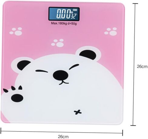 Multi Functional Digital Weight Scale with LCD Screen Capacity High Precision for Boy Girl Pets Adults Flat Design for Easy Storage and Readings in Any Light in Saudi Arabia
