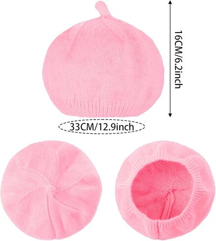 choyaxo Baby Girls Beret Hat Knitted Beanie Cap French Hat Artist Hat for Winter in Saudi Arabia