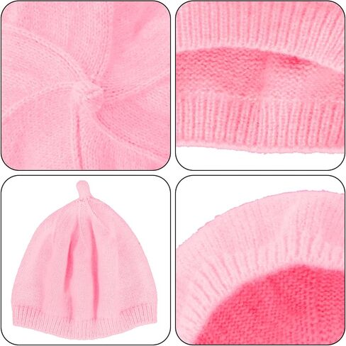 choyaxo Baby Girls Beret Hat Knitted Beanie Cap French Hat Artist Hat for Winter in Saudi Arabia