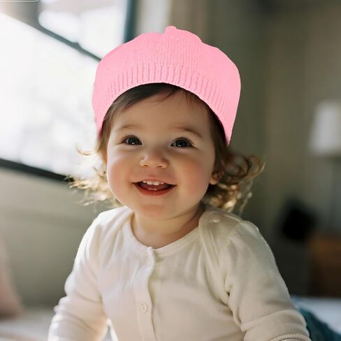 choyaxo Baby Girls Beret Hat Knitted Beanie Cap French Hat Artist Hat for Winter in Saudi Arabia