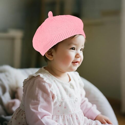 choyaxo Baby Girls Beret Hat Knitted Beanie Cap French Hat Artist Hat for Winter in Saudi Arabia