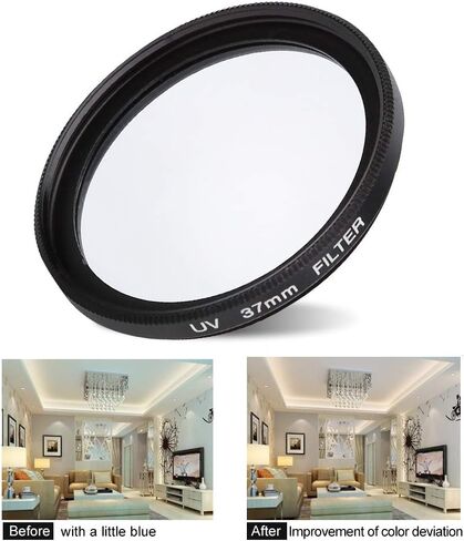 CPL 37mm Protective Lens for YI 4K Action Sports Camera, Dual Kit with and CPL, Quality Aluminum Alloy Frame for Enhanced Clarity and Color in Saudi Arabia