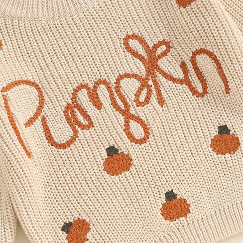Baby Boy Girl Halloween Sweater Pumpkin Print Ribbed Knit Pullover Toddler Long Sleeve Tops Fall Winter Clothes in Saudi Arabia