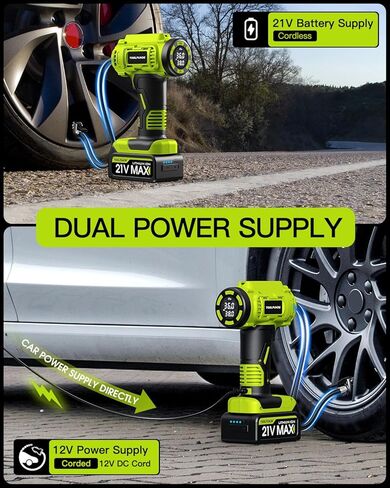 Tire inflator Portable Air Compressor Battery Powered Cordless Air Pump for Car Tire in Saudi Arabia