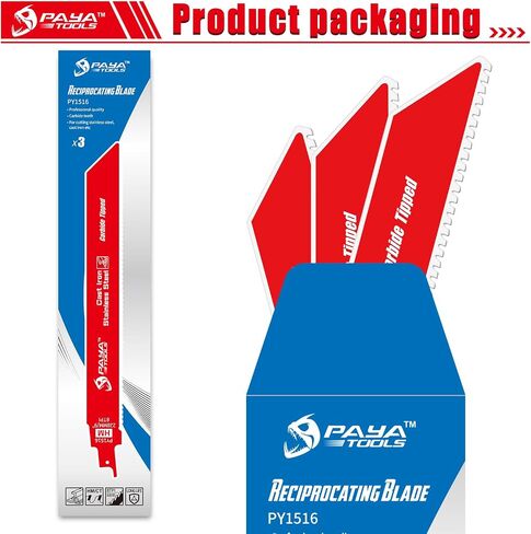 Carbide Reciprocating Saw Blade for Thick Metal, Cast Iron, Alloy Steel 9-Inch 8TPI (3-Pack) in Saudi Arabia