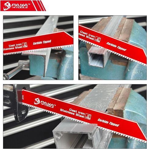 Carbide Reciprocating Saw Blade for Thick Metal, Cast Iron, Alloy Steel 9-Inch 8TPI (3-Pack) in Saudi Arabia