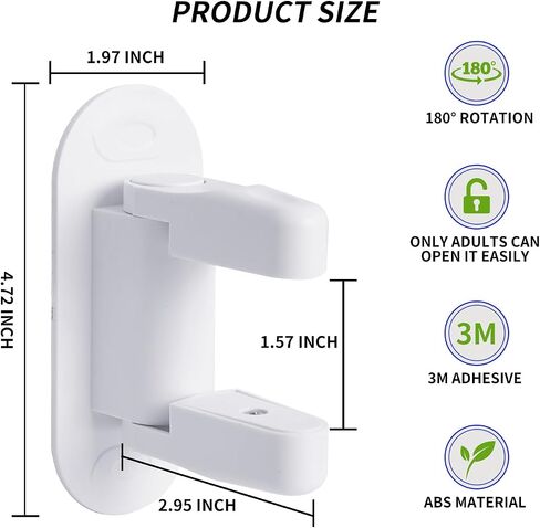 2 Pcs Door Lever Lock for Child Safety - Prevents Toddlers from Opening Doors - Baby Proofing Door Handle Lever - Door Lever Lock - No Tools Needed in Saudi Arabia