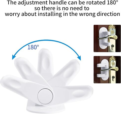 2 Pcs Door Lever Lock for Child Safety - Prevents Toddlers from Opening Doors - Baby Proofing Door Handle Lever - Door Lever Lock - No Tools Needed in Saudi Arabia