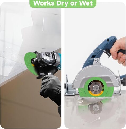 4-1/2" Diamond Rock Slab Grinding Disc, Ultra-Thin Multi-Pore Glass Tile Cutting Disc for Angle Grinder, for Porcelain/Glass/Ceramic/Tile/Granite/Marble, 7/8" Arbor-4 Pack Tile Grinder Blade in Saudi Arabia