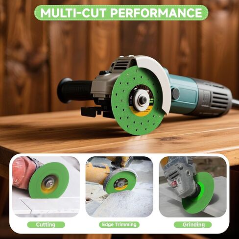 4-1/2" Diamond Rock Slab Grinding Disc, Ultra-Thin Multi-Pore Glass Tile Cutting Disc for Angle Grinder, for Porcelain/Glass/Ceramic/Tile/Granite/Marble, 7/8" Arbor-4 Pack Tile Grinder Blade in Saudi Arabia