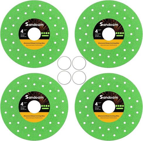 4-1/2" Diamond Rock Slab Grinding Disc, Ultra-Thin Multi-Pore Glass Tile Cutting Disc for Angle Grinder, for Porcelain/Glass/Ceramic/Tile/Granite/Marble, 7/8" Arbor-4 Pack Tile Grinder Blade in Saudi Arabia