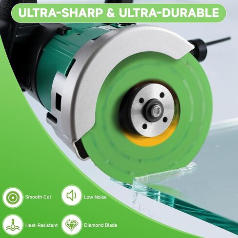 4-1/2" Diamond Rock Slab Grinding Disc, Ultra-Thin Multi-Pore Glass Tile Cutting Disc for Angle Grinder, for Porcelain/Glass/Ceramic/Tile/Granite/Marble, 7/8" Arbor-4 Pack Tile Grinder Blade in Saudi Arabia