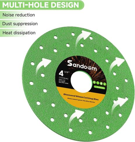 4-1/2" Diamond Rock Slab Grinding Disc, Ultra-Thin Multi-Pore Glass Tile Cutting Disc for Angle Grinder, for Porcelain/Glass/Ceramic/Tile/Granite/Marble, 7/8" Arbor-4 Pack Tile Grinder Blade in Saudi Arabia