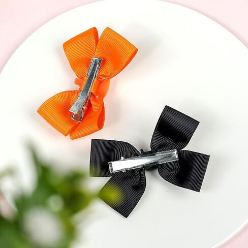 Girls Halloween Hair Clip Baby Halloween Hair Accessories Hair Pin 2 Pack ZFJ37 (Pumpkin) in Saudi Arabia