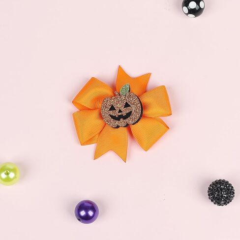 Girls Halloween Hair Clip Baby Halloween Hair Accessories Hair Pin 2 Pack ZFJ37 (Pumpkin) in Saudi Arabia