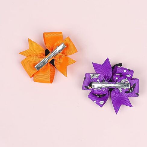 Girls Halloween Hair Clip Baby Halloween Hair Accessories Hair Pin 2 Pack ZFJ37 (Pumpkin) in Saudi Arabia