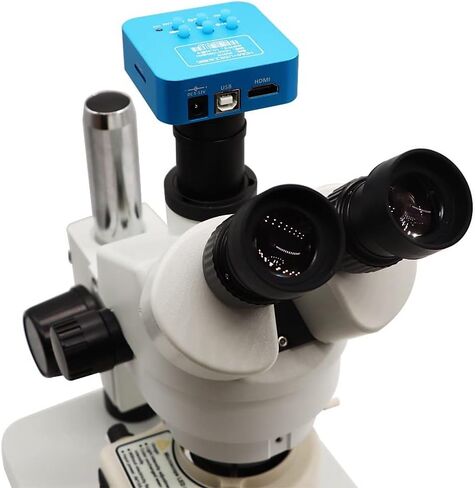 Microscope Kit 3.5-90X Industrial Trinocular Microscope Set with 16MP HDMI Camera for Mobile Phone PCB BGA Soldering Repair Microscope Lens Adapters (One Color 3.5X) (One Color 3.5X) in Saudi Arabia