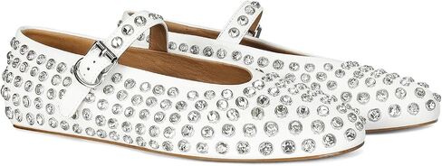 MICIFA Rhinestone Ballet Flats for Women, Crystals Ballerina Shoes Buckle Strap Mary Jane Flats Round Toe Casual Dress Shoes in Saudi Arabia