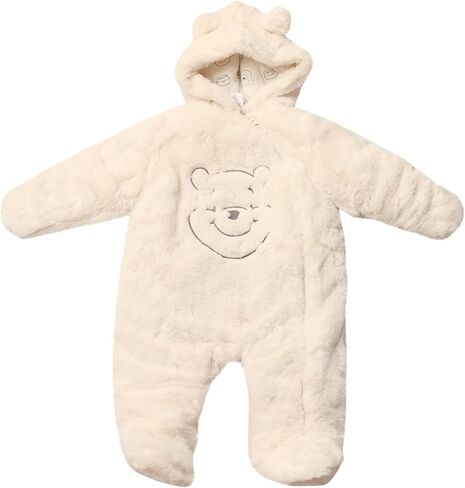Magic Threadz Disney Clothes Baby Boys Hooded Pram Suit – Fleece Footed Coverall with Ears, Winnie the Pooh Outfit (0–6/9M) in Kuwait