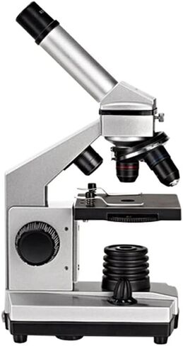 Monocular Compound Microscope for Students & Adults, LED Illumination, 40X-800X Magnification, Adjustable Eyepiece, Mobile Phone Holder in Saudi Arabia