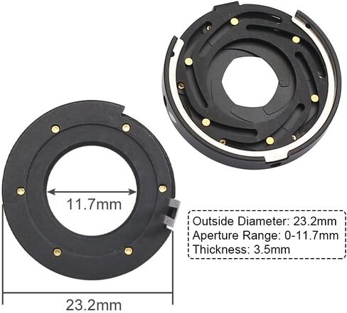 Microscope Accessories Kit Iris Diaphragm Aperture Condenser 0-11.7mm 1-14mm Zoom Optical for Microscope Digital Camera Lens Outer 23.2mm/26.3mm Microscope Slides(0-11.7mm) in Saudi Arabia